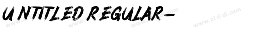 Untitled Regular字体转换
